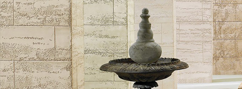 Obrada zida u izgledu Travertin kamena