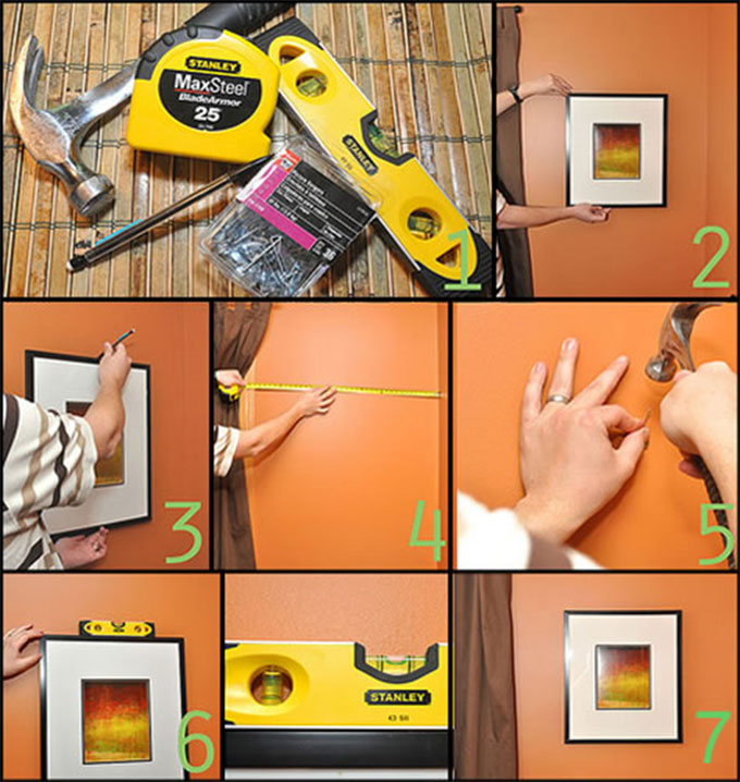 kako postaviti slike na zidu