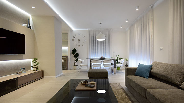 Minimalistički enterijer stana na Senjaku