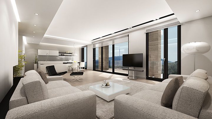 Svetao i prostran enterijer stana C4 na Dedinju