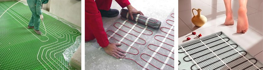 Podno grejanje montaža