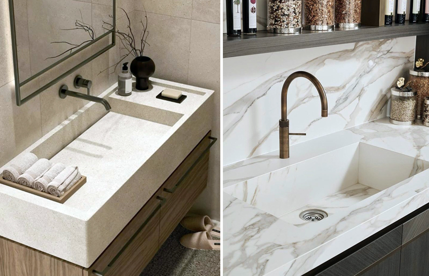 Kvarc u kuhinji i kupatilu