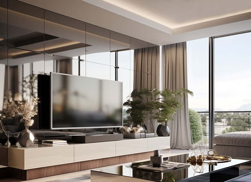 Panel za Tv od ogledala