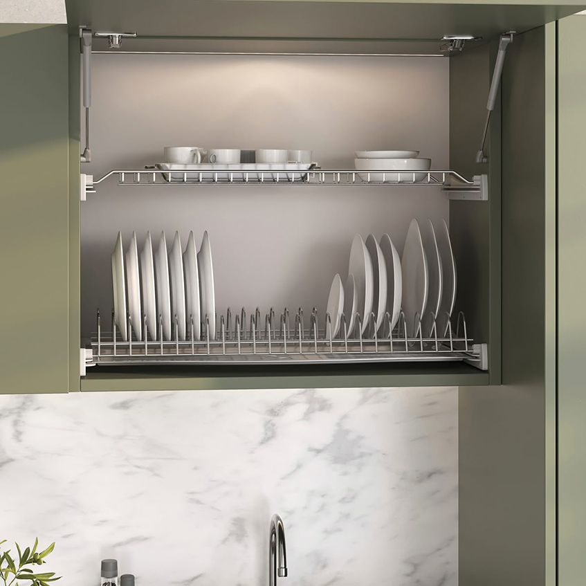 Isceđivač sudova može biti sakriven kako ne bi narušavao izgled kuhinje