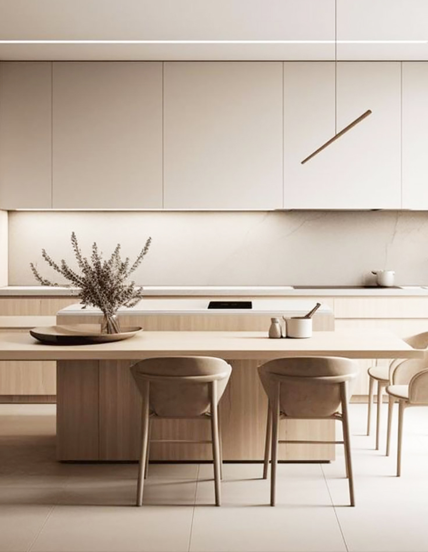 Kuhinja u u minimalističkom dizajnu