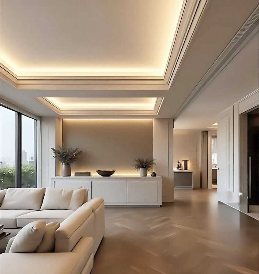 Dekorativne lajsne za skriveno svetlo u enterijeru