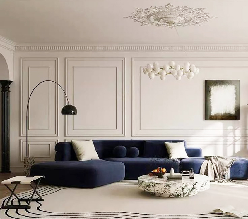 Dekorativne lajsne u enterijeru dnevne sobe